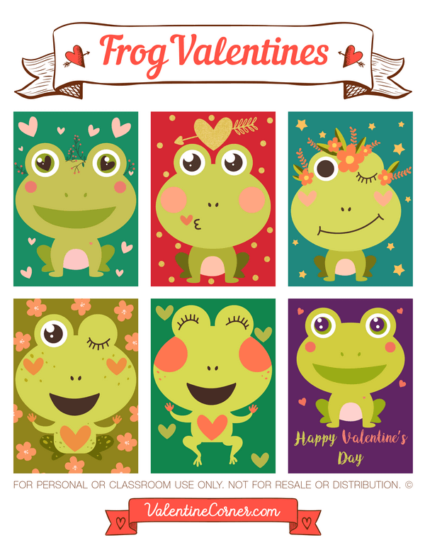 Frog Valentine's Day Cards