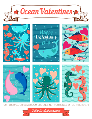 Ocean Valentine's Day Cards