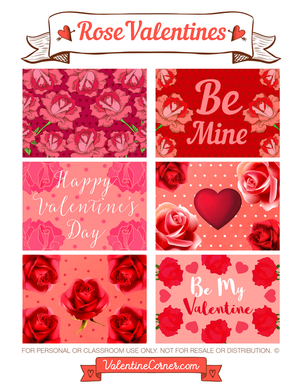 Rose Valentine's Day Cards