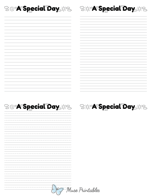 A Special Day Writing Templates