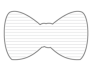 Bow Tie-Shaped Writing Templates