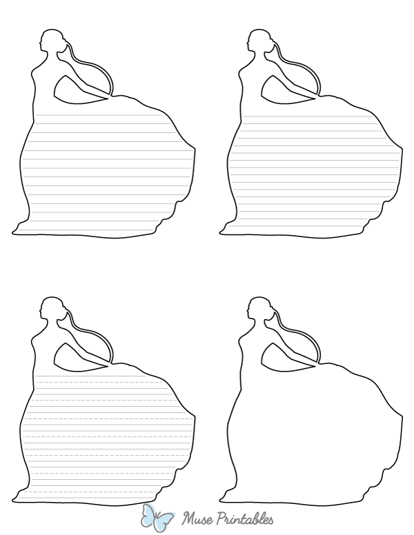 Elegant Bride-Shaped Writing Templates