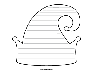 Elf Hat-Shaped Writing Templates