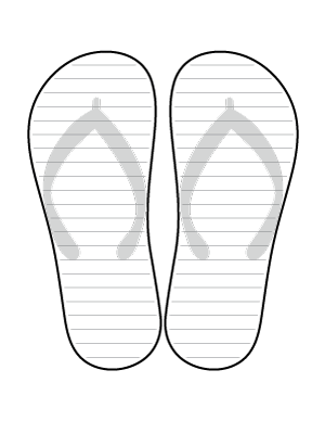 Flip Flop-Shaped Writing Templates