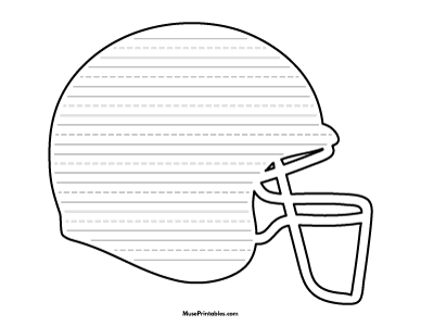 Football Helmet-Shaped Writing Templates