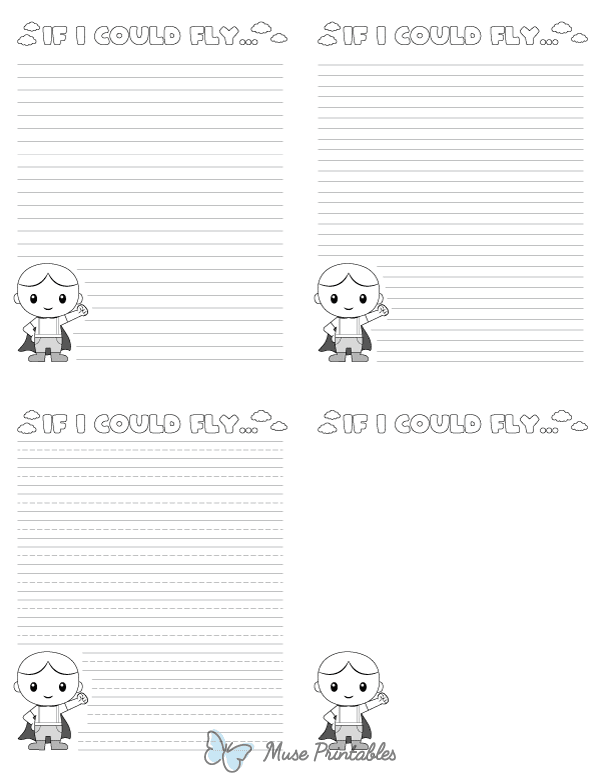 If I Could Fly Writing Templates