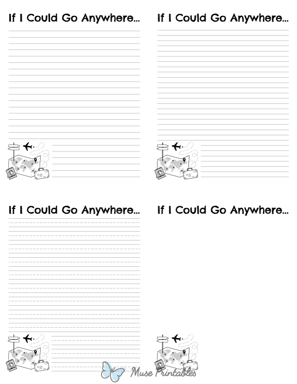 If I Could Go Anywhere Writing Templates