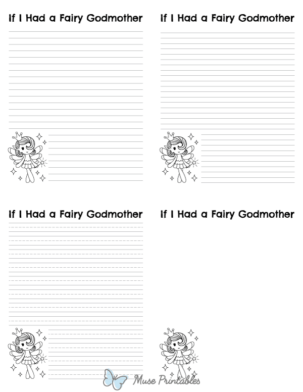 If I Had a Fairy Godmother Writing Templates
