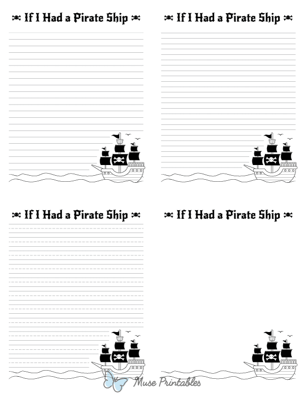 If I Had a Pirate Ship Writing Templates