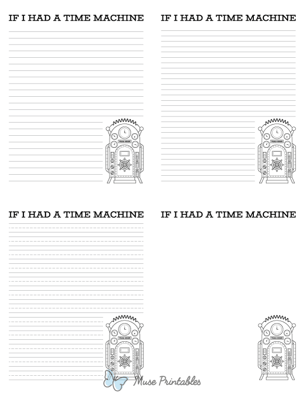 If I Had a Time Machine Writing Templates