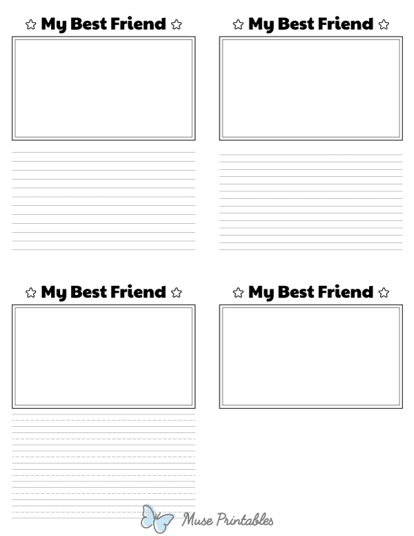 My Best Friend Writing Templates