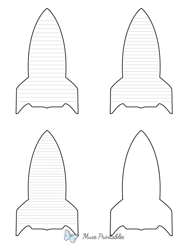 Rocket-Shaped Writing Templates