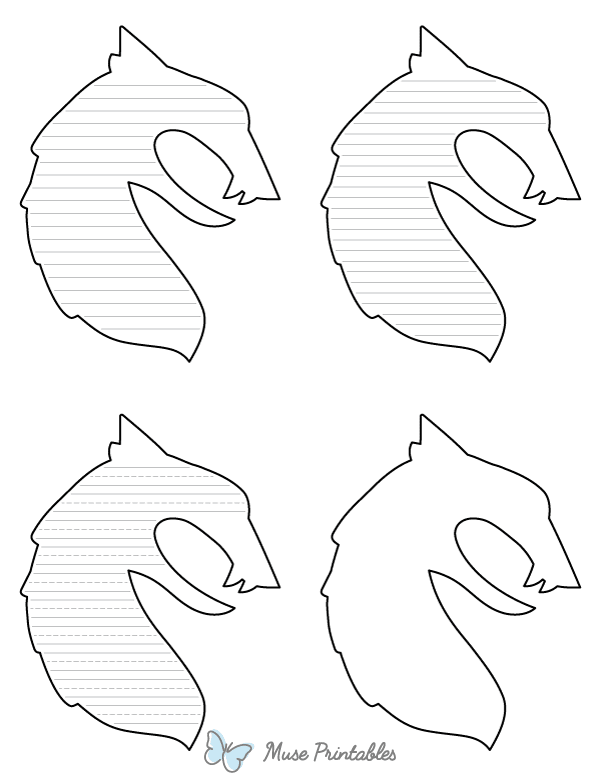 Viking Dragon Head-Shaped Writing Templates