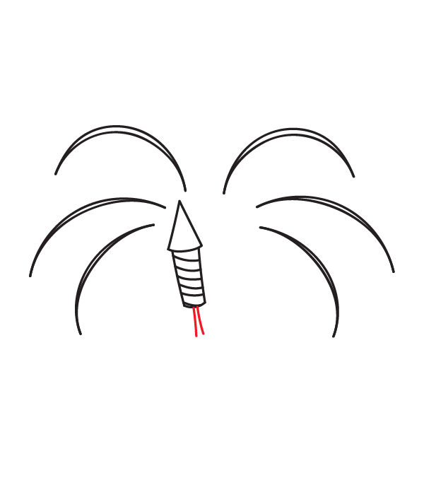 How to Draw  4th of July Fireworks - Step 8