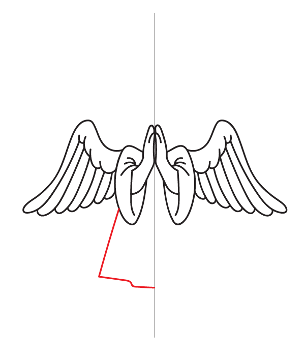 How to Draw an Angel - Step 11