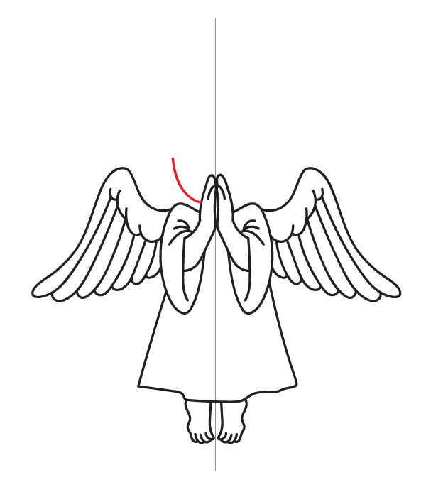 How to Draw an Angel - Step 15