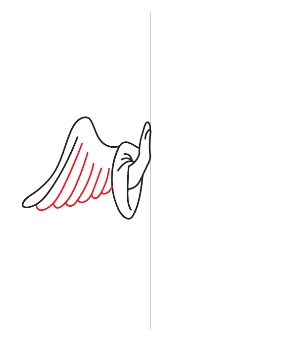 How to Draw an Angel - Step 8