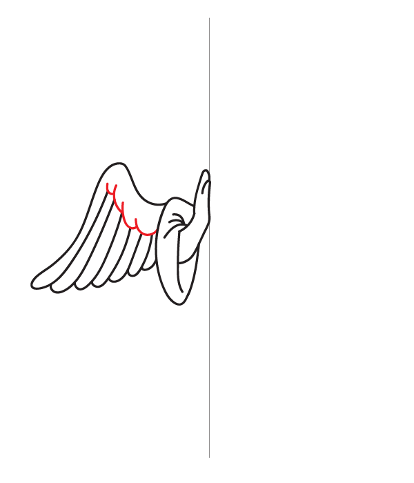 How to Draw an Angel - Step 9