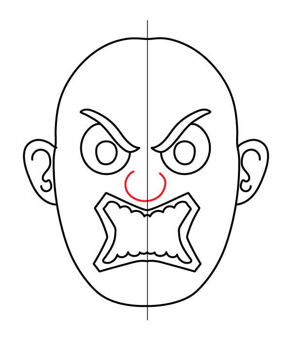 How to Draw an Angry Face - Step 13