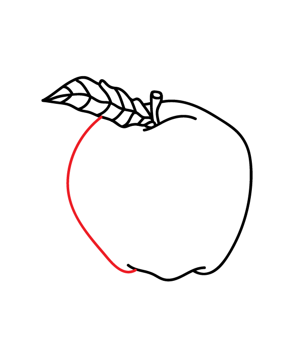 How to Draw an Apple - Step 11