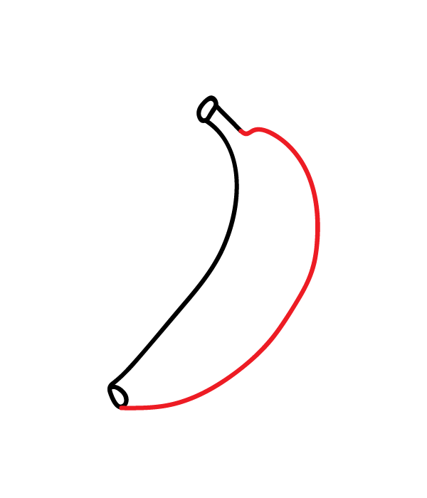 How to Draw a Banana - Step 4