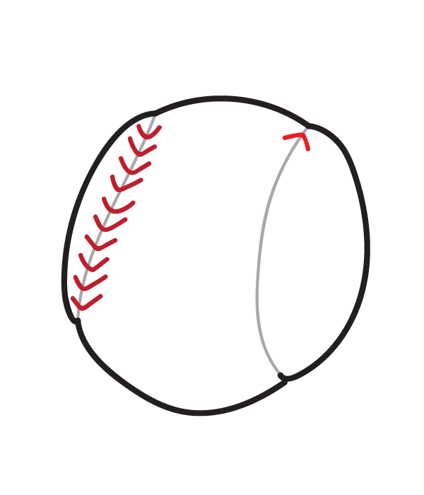 How to Draw a Baseball - Step 11