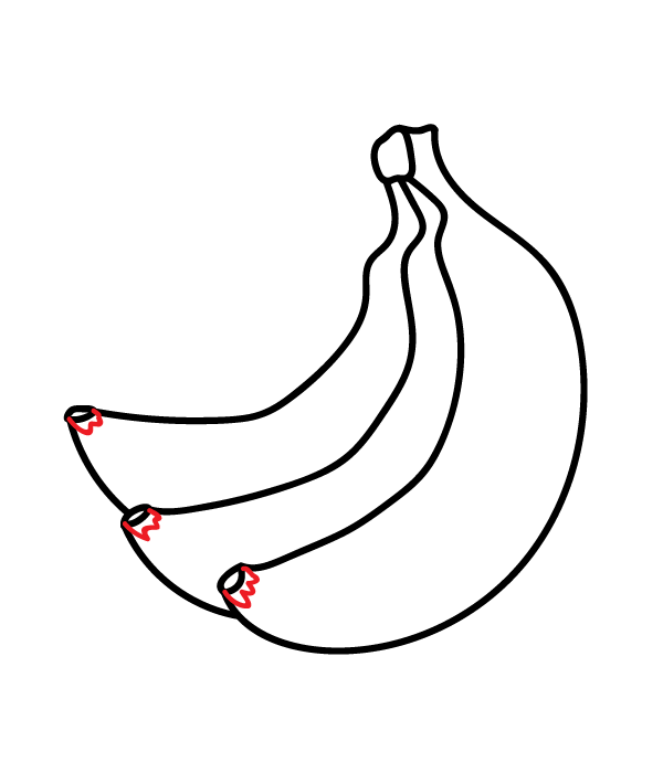 How to Draw a Bunch of Bananas - Step 10