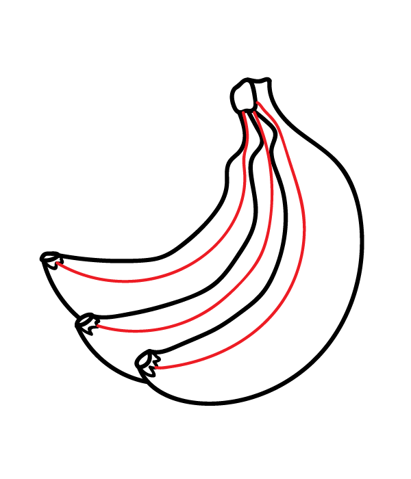 How to Draw a Bunch of Bananas - Step 11