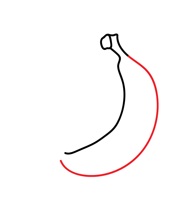 How to Draw a Bunch of Bananas - Step 4