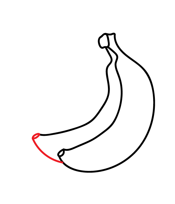 How to Draw a Bunch of Bananas - Step 7