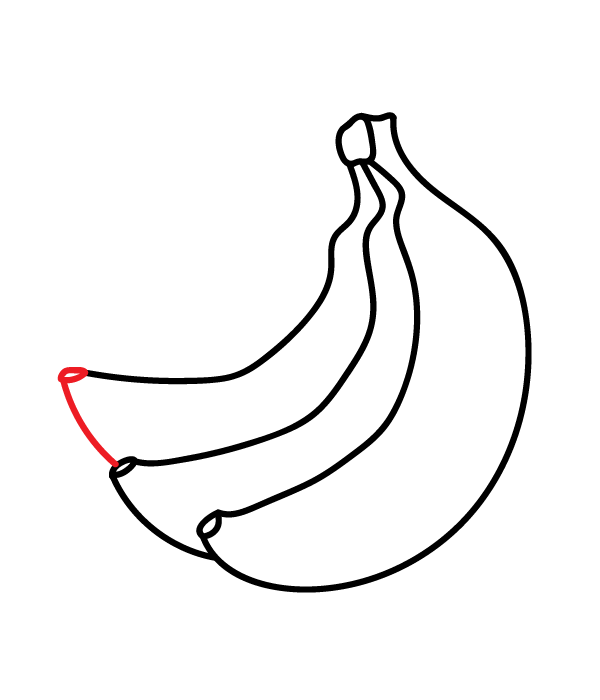 How to Draw a Bunch of Bananas - Step 9