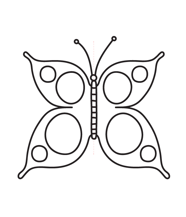 How to Draw a Butterfly - Step 12