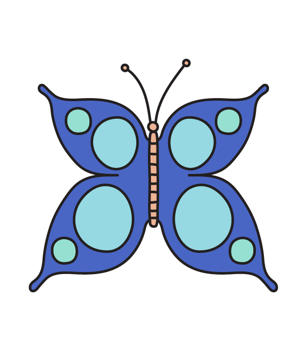 How to Draw a Butterfly - Step 13