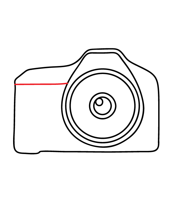How to Draw a Camera - Step 10