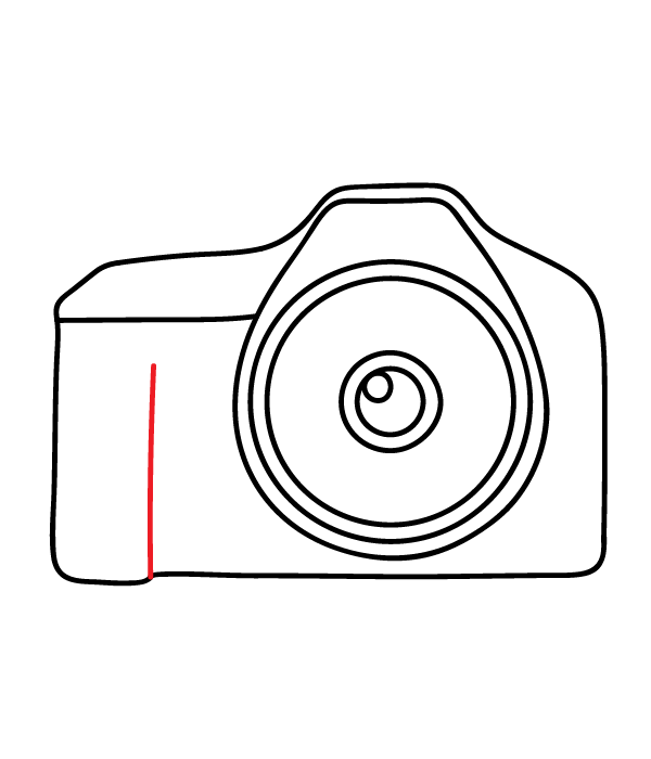 How to Draw a Camera - Step 11