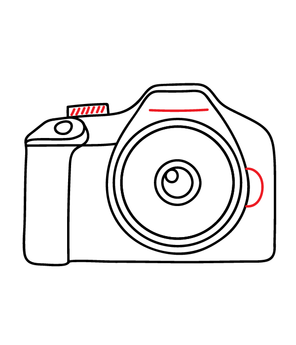 How to Draw a Camera - Step 14