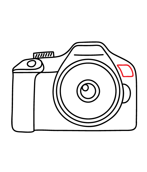 How to Draw a Camera - Step 15
