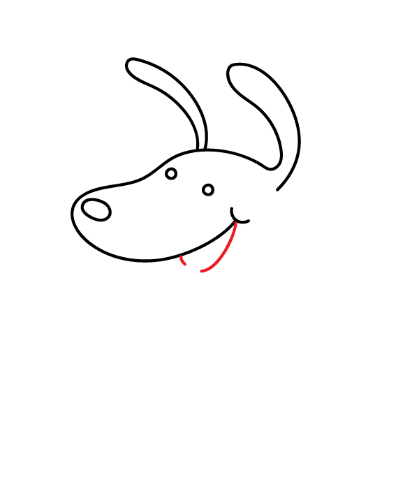 How to Draw a Cartoon Dog - Step 4