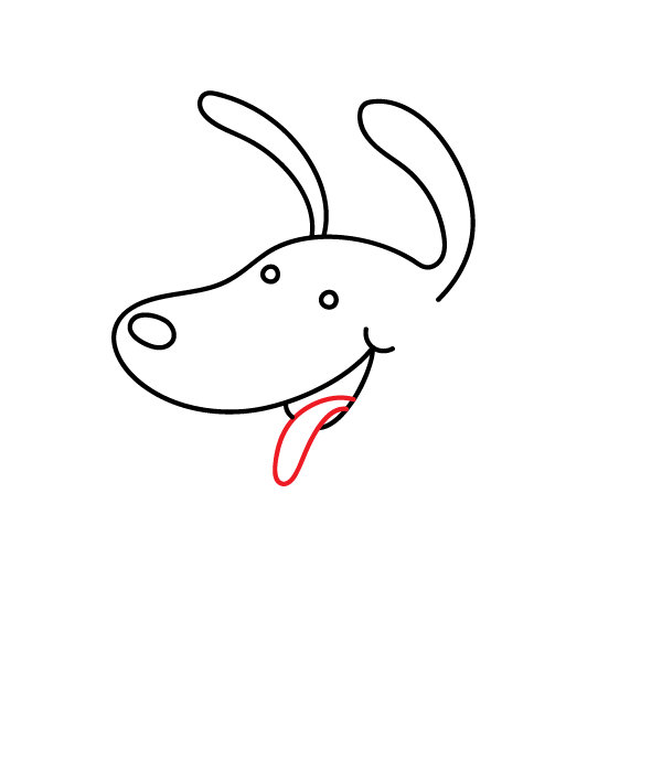 How to Draw a Cartoon Dog - Step 5
