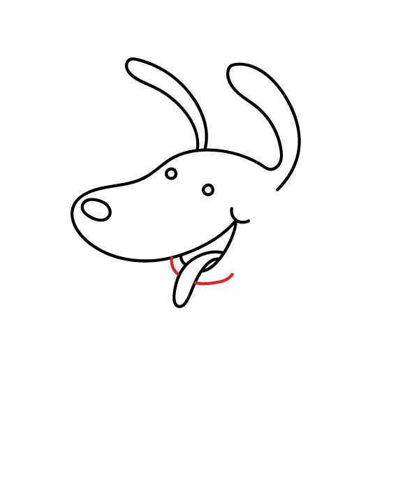 How to Draw a Cartoon Dog - Step 6
