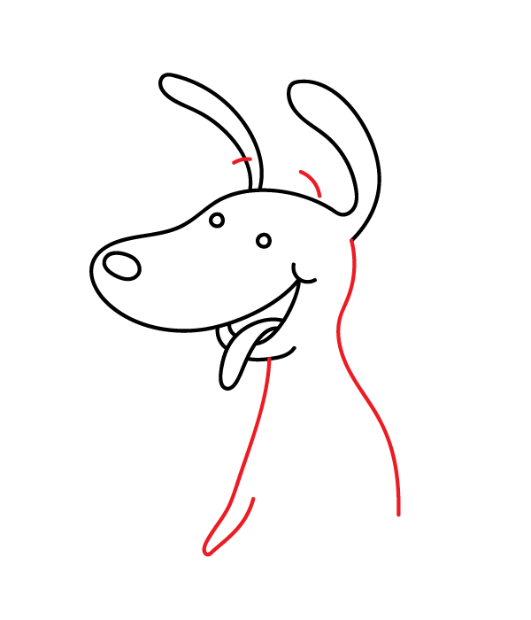 How to Draw a Cartoon Dog - Step 7