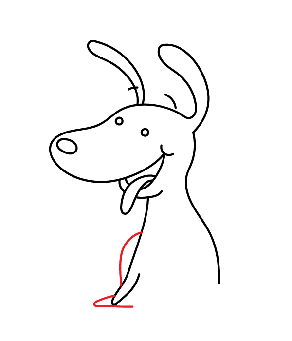 How to Draw a Cartoon Dog - Step 8