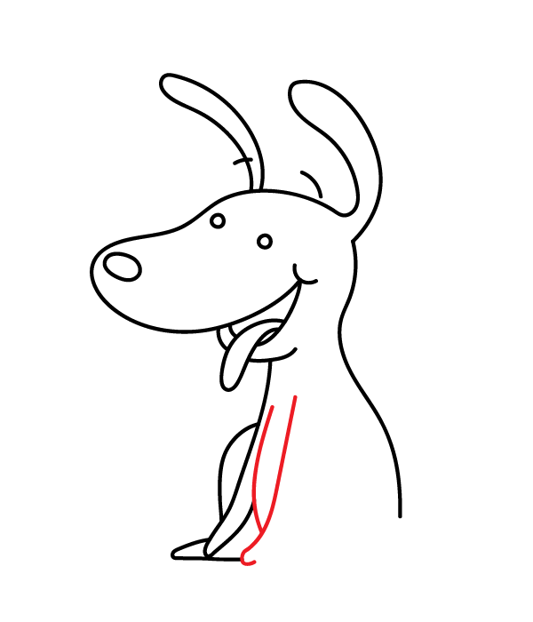 How to Draw a Cartoon Dog - Step 9