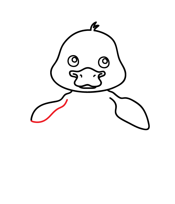 How to Draw a Cute Duck - Step 13