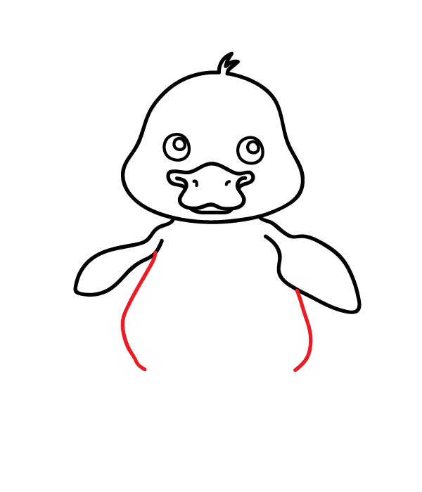 How to Draw a Cute Duck - Step 14