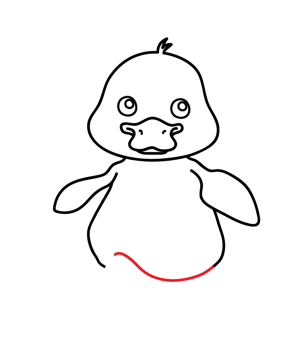 How to Draw a Cute Duck - Step 15
