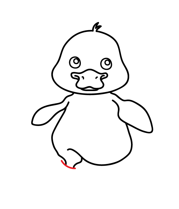 How to Draw a Cute Duck - Step 17