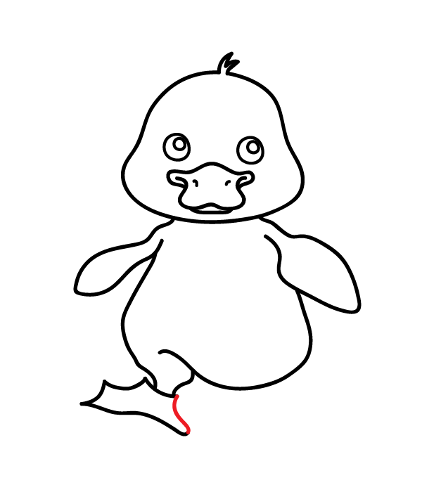 How to Draw a Cute Duck - Step 20