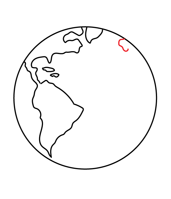 How to Draw  Earth - Step 10