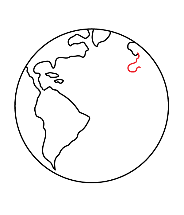 How to Draw  Earth - Step 11